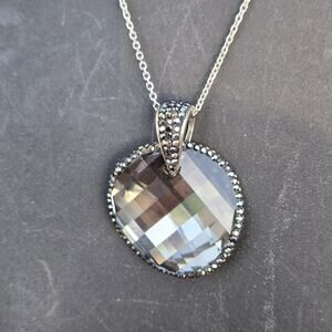 MIDAS 925 Pendant Necklace Round Shaped Sparkling Stones